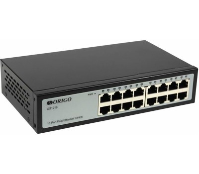 Коммутатор ORIGO Коммутатор OS1216/A1A Неуправляемый коммутатор, 16x100Base-TX OS1216/A1A Неуправляемый коммутатор, 16x100Base-TX