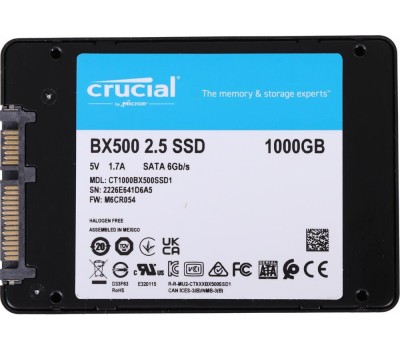 CRUCIAL Твердотельный накопитель SSD BX500 CT1000BX500SSD1 1TB 2.5