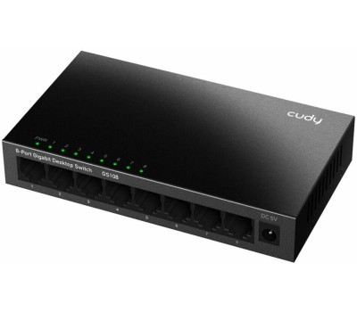 Коммутатор CUDY Коммутатор 8-Port Gigabit Metal Switch 5-Port Gigabit Ethernet Switch, 5 10/100/1000M RJ45 Ports, Loop Detection, USB-C Power Input, Plug & Play, Wall-Mount