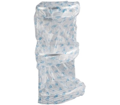 САНАКС - Полочка угловая, овальная, тройная, алюминиевая, матовая 75062