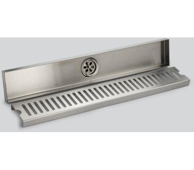 САНАКС - Трап душевой 500х80 мм, вертикальный выпуск 50мм, с гидрозатвором, из нержавеющей стали марки SUS 304, цвет САТИН. 00053-50