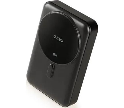 TTEC Внешний аккумулятор ReCharger Pro M 10000mAh Qi2&MagSafe Competible 15W Powerbank со встроенным кабелем PD 30WUSB-C - USB-C. Цвет: черный