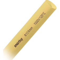 термоусадочная трубка SMARTBUY (SBE-HST-12-y) термоусаживаемая трубка 12/6, желтая, 1 метр