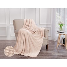 Плед ОРИОН НФ-00003251 Wellsoft luxe/Шахматка, кремовый/Евро-мини