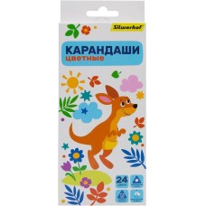 SILWERHOF Веселые друзья трехгранный, дерево, 7.2мм, 24 цв., коробка европодвес