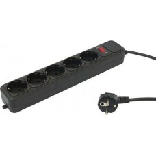 Сетевой фильтр PC PET Сетевой фильтр AP01006-E-B, 1.8м, черный