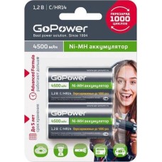 GOPOWER Аккумулятор NI-MH HR14 C BL2 00-00018322 4500MAH