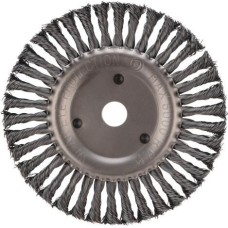 KRANZ Щетка дисковая для УШМ, крученая стальная проволока, 200мм, отв. 22,23мм