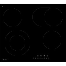 MONSHER Электрическая варочная поверхность MHE 6013, конфорок: 4 шт., стеклокерамика, независимая, черный