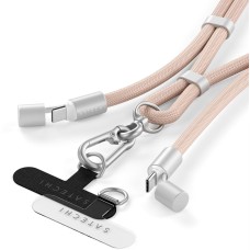 SATECHI Зарядный кабель - ремень через плечо OntheGo Crossbody Lanyard Cable 60W. Длина: 1.5м. Цвет: пыльно-розовый