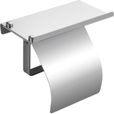 GFmark - Держатель туалетной бумаги из нержавеющей стали, антивандальный, с полочкой и КРЫШКОЙ 79906