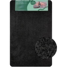 САНАКС - Коврик в ванную СТАНДАРТ, одинарный, черный, 50 х 80 см, 100%, ворс 18 мм 00425
