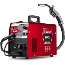 ЗУБР RED FORCE, MIG / MAG, FCAW, MMA, TIG, 160 А, полуавтомат сварочный, с газом / без газа, горелка ПСГ-180 (ПСГ-М5-160)