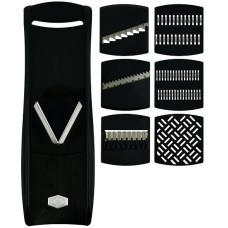 MULTIDOM Терка с 7 насадками (черная). Размер корпуса 37х12х4 см. МТ76-215