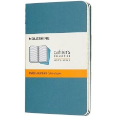 MOLESKINE Блокнот CAHIER JOURNAL CH011B44 Pocket 90x140мм обложка картон 64стр. линейка голубой (3шт)