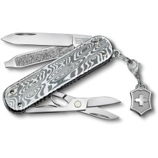 VICTORINOX Нож перочинный Classic Brilliant Damast (0.6221.34) 58мм 5функц. серебристый подар.коробка