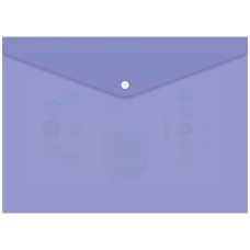 БЮРОКРАТ Конверт на кнопке Пастель -PKPAST/VIO A4 пластик 0.18мм фиолетовый