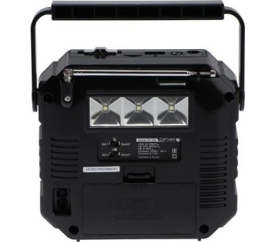 Радиоприемник СИГНАЛ РП-228 УКВ 64-108МГц, 220V, акб 1200mA/h, USB/microSD/AUX, светодиодный фонарь/дискосвет
