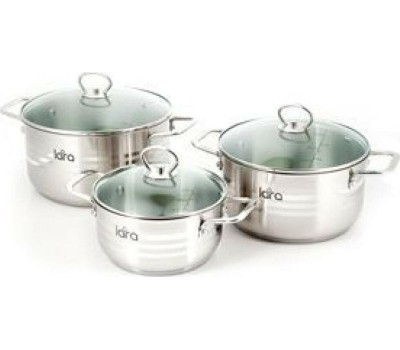 Набор кастрюль LARA LR02-81 Standart (2.0л.; 4.0л.; 5.2л.)