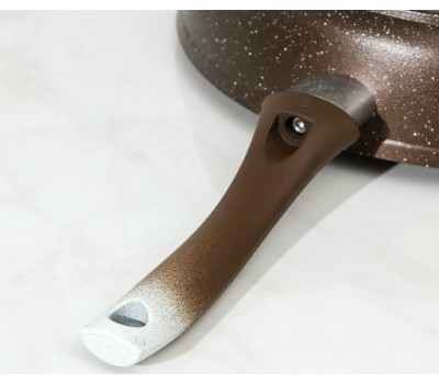 Сковорода КУКМОР смк281а а/пр литая 28см Кофейный мрамор