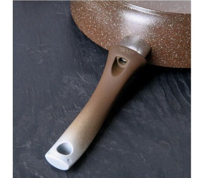 Сковорода КУКМОР смк281а а/пр литая 28см Кофейный мрамор