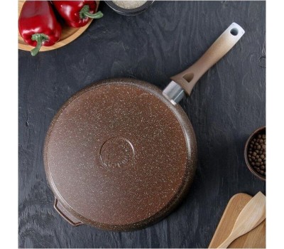 Сковорода КУКМОР смк281а а/пр литая 28см Кофейный мрамор