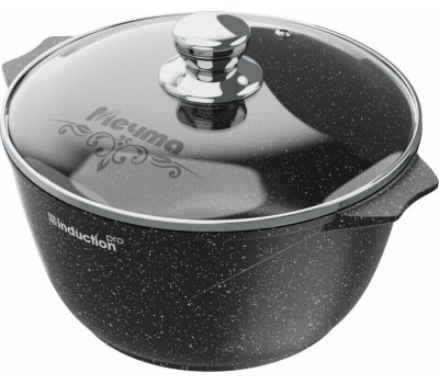 Кастрюля МЕЧТА 42802И Гранит black Induction Pro 2л