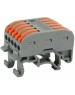 Клемма REXANT (07-5236-04) Клемма СМК 222-425D проходная 5-полюсная, с креплением на DIN-рейку (0,08-4 мм ), серая (4 шт./уп.)