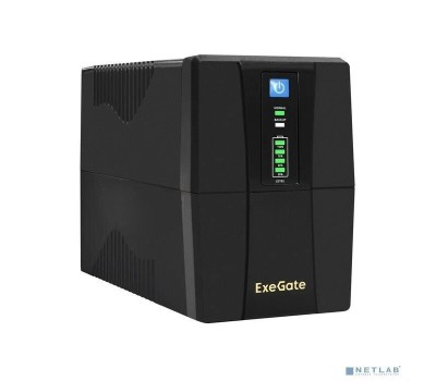 EXEGATE EX292784RUS ИБП Power Back BNB-1000.LED.AVR.4C13.RJ.USB <1000VA/550W, LED, AVR, 4*C13, RJ45/11,USB, Black>