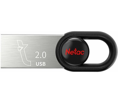 NETAC Флешка USB UM2 32ГБ, USB2.0, серебристый и черный [nt03um2n-032g-20bk]