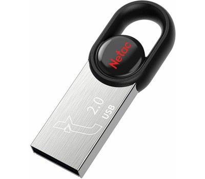NETAC Флешка USB UM2 32ГБ, USB2.0, серебристый и черный [nt03um2n-032g-20bk]