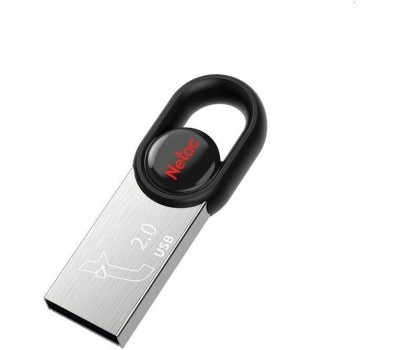 NETAC Флешка USB UM2 32ГБ, USB2.0, серебристый и черный [nt03um2n-032g-20bk]