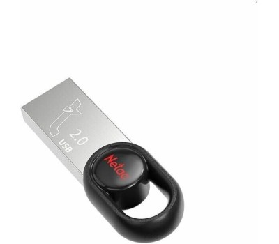 NETAC Флешка USB UM2 32ГБ, USB2.0, серебристый и черный [nt03um2n-032g-20bk]
