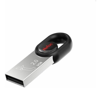 NETAC Флешка USB UM2 32ГБ, USB2.0, серебристый и черный [nt03um2n-032g-20bk]