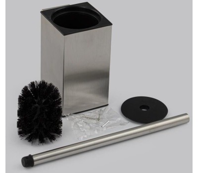 Аксессуары для ванной комнаты и туалета САНАКС 80176 Ерш для унитаза квадратный, настенный, АНТИВАНДАЛЬНЫЙ, из нержавеющей стали марки SUS 304, цвет САТИН