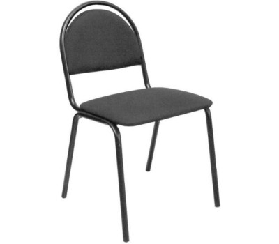 Стул посетительский OLSS СМ-7 ткань цвет темно-серый В-40/черная порошковая краска