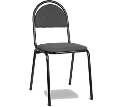 Стул посетительский OLSS СМ-7 ткань цвет темно-серый В-40/черная порошковая краска