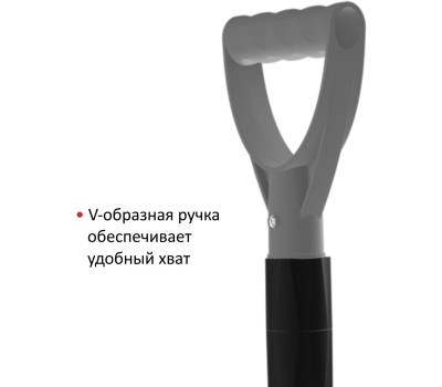 Лопата LUCKY WAY LBPPA004 80*31*8 ковш ПП №2 серый Авто/черенок алюминий телескоп/ручка серая