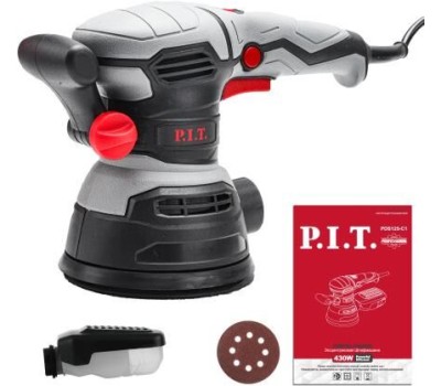 Шлифмашина орбитальная P.I.T. Шлифмашина орбитальная электрич. PDS125-C1 (430Вт, 125мм, 4000-13500об/мин, доп. рукоятка)