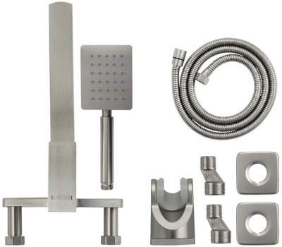 Смеситель МАГНУС 9227 Смеситель для ванны, длинный излив, шаровый, с дивертором на корпусе, квадратный корпус, из нержавеющей стали марки 304, цвет САТИН