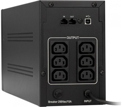 Exegate EP285496RUS ИБП ExeGate SpecialPro UNB-1500.LED.AVR.C13.RJ.USB <1500VA/950W, LED, AVR, 6*IEC-C13, RJ45/11, USB, Black>
