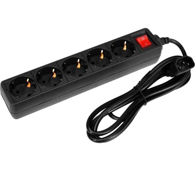 Сетевой фильтр PC PET Сетевой фильтр AP01006-E-B, 1.8м, черный