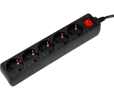 Сетевой фильтр PC PET Сетевой фильтр AP01006-E-B, 1.8м, черный