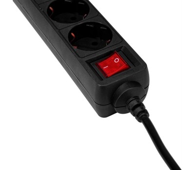 Сетевой фильтр PC PET Сетевой фильтр AP01006-E-B, 1.8м, черный