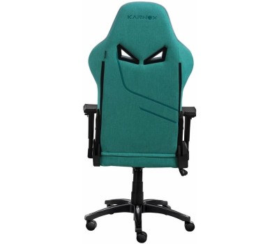 Кресло компьютерное игровое KARNOX Кресло игровое Hero Genie Edition, ткань, до 90кг, топ-ган, регулируемые 1D подлокотники, зеленый/белый
