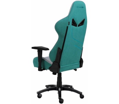 Кресло компьютерное игровое KARNOX Кресло игровое Hero Genie Edition, ткань, до 90кг, топ-ган, регулируемые 1D подлокотники, зеленый/белый