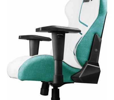 Кресло компьютерное игровое KARNOX Кресло игровое Hero Genie Edition, ткань, до 90кг, топ-ган, регулируемые 1D подлокотники, зеленый/белый
