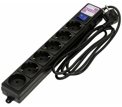 POWERCUBE Power Cube Фильтр-удлинитель 1,9м 6 р 16А SPG6-B1,9M (21887), черный