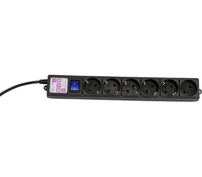 POWERCUBE Power Cube Фильтр-удлинитель 1,9м 6 р 16А SPG6-B1,9M (21887), черный