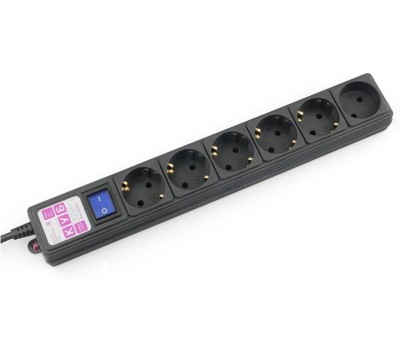 POWERCUBE Power Cube Фильтр-удлинитель 1,9м 6 р 16А SPG6-B1,9M (21887), черный